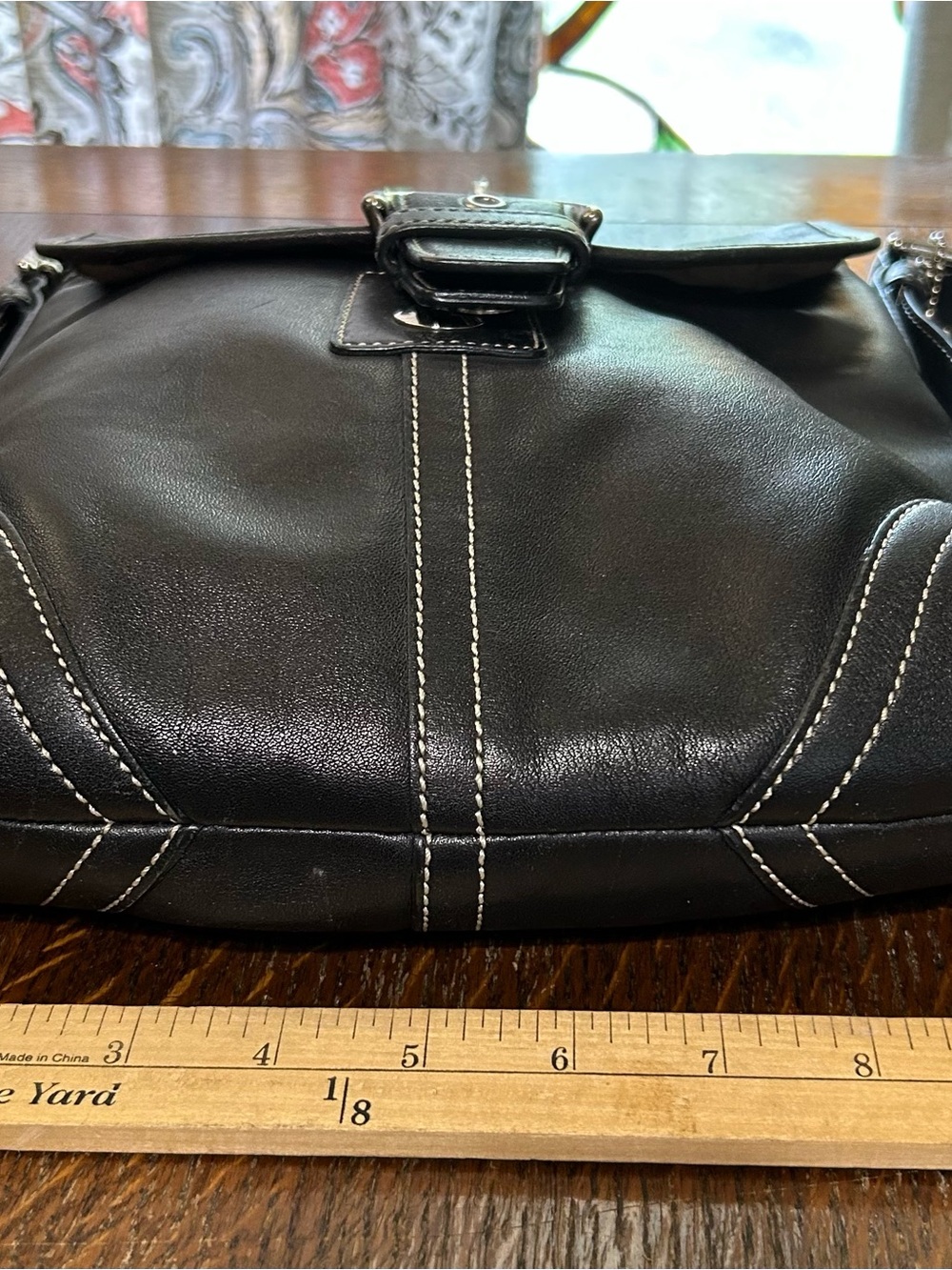 Coach #9480 Black Leather Shoulder Cross Body Bag, hang tag - Picture 4 of 12
